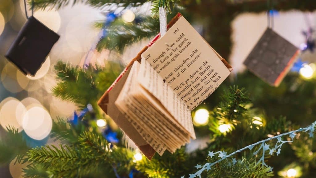 Book Christmas tree decoration