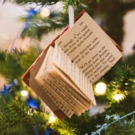 Book Christmas tree decoration