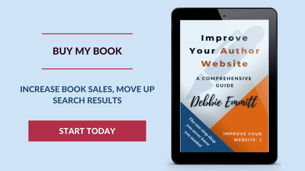 Buy my book – Improve Your Author Website. Increase book sales, move up search results.