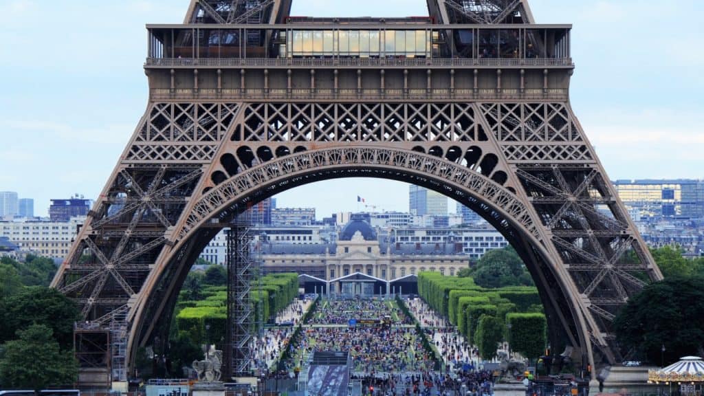 Bottom of the Eiffel Tower, Paris, France