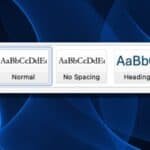 Screenshot of Microsoft Word styles pane